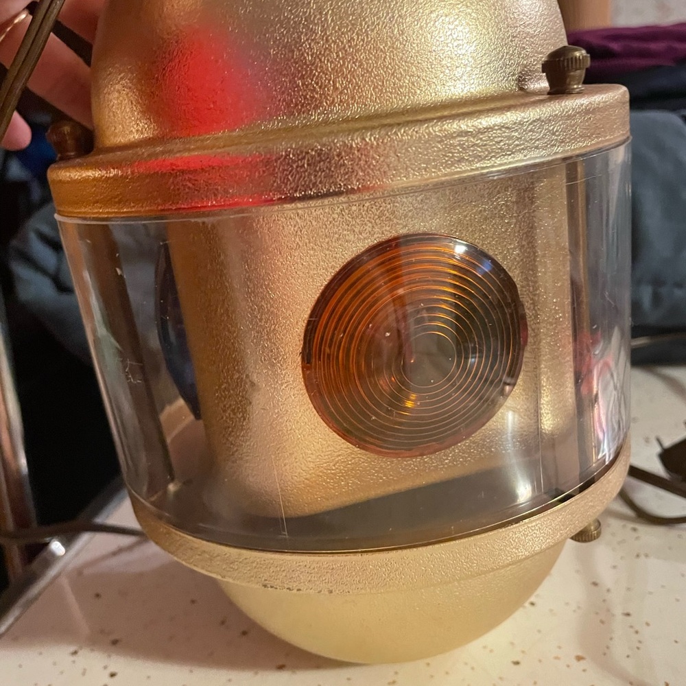 Vintage Swiss Golden Beacon model 160-5 train traffic light lamp